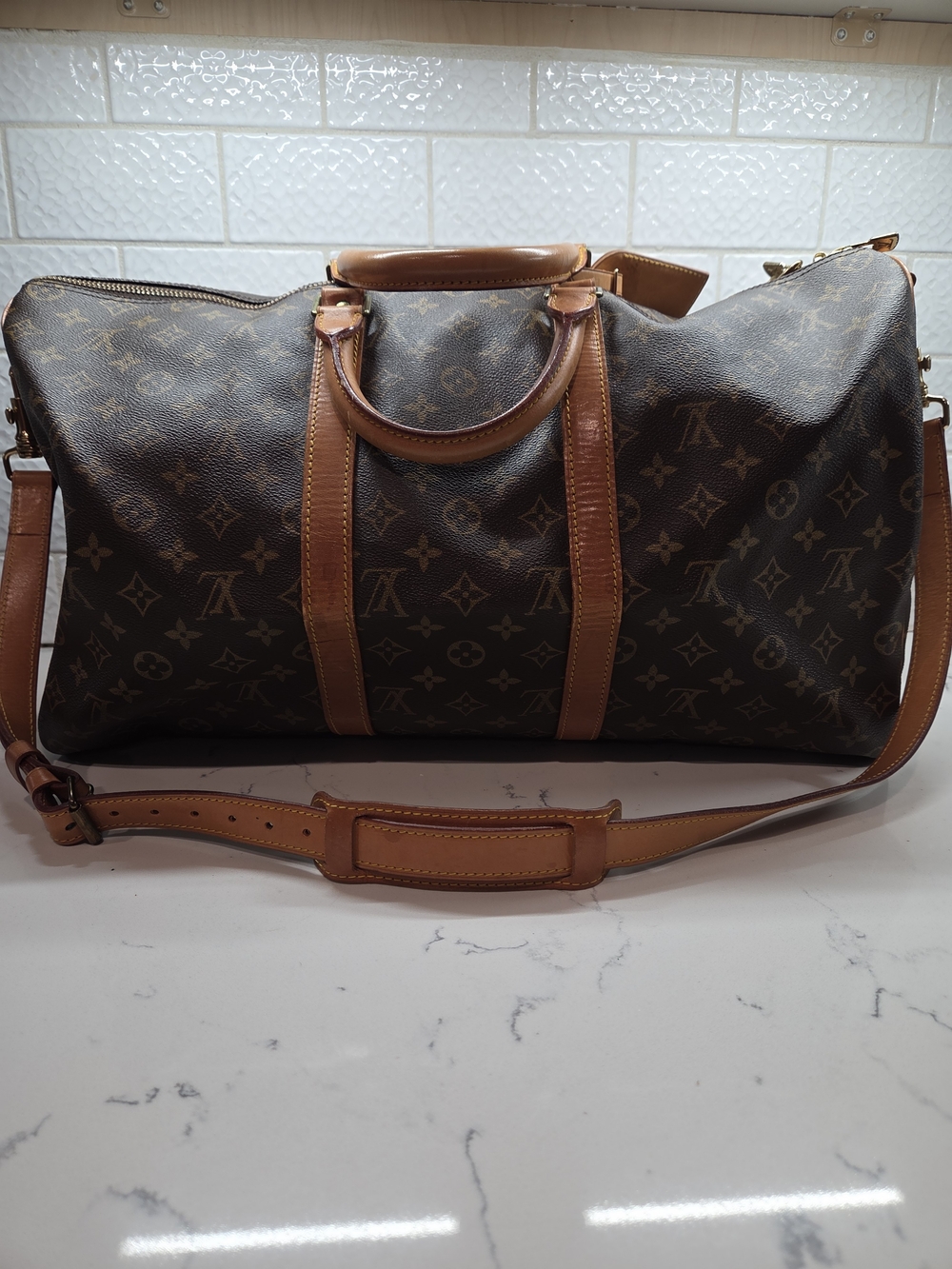 Louis Vuitton Keepall 50 Monogram Vintage 1988 Duffel Bag Rare Combo Lock